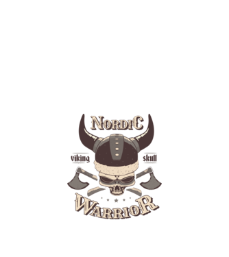 Nordic Warrior model negru pe tricou
