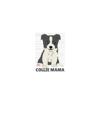 Border Collie Mamă model negru pe tricou