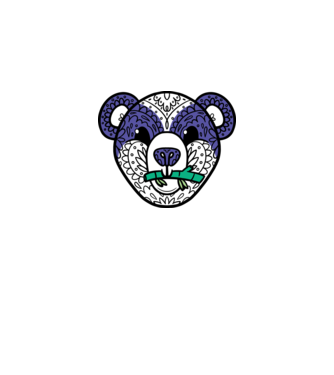 Mandala Panda model gri pe tricou