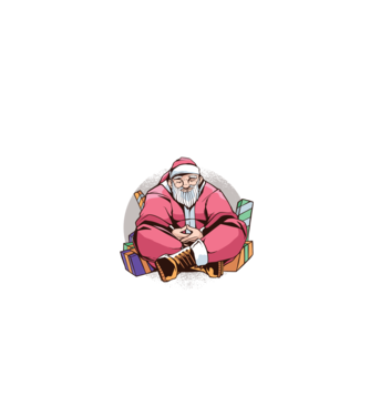 Santa Meditație model albastru închis pe tricou