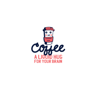 Cafea - o îmbrățișare lichidă pentru creier model albastru regal pe tricou
