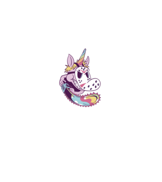Unicorn Mască Jason Halloween model alb pe tricou