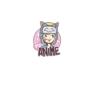 Fată drăguță Anime model turcoaz pe tricou