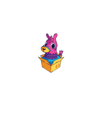 Fortnite Llama model albastru regal pe tricou