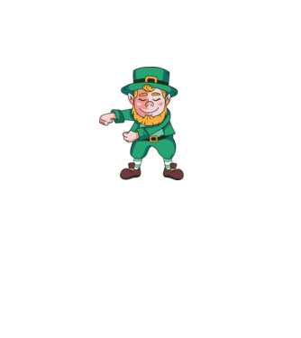Leprechaun Floss - St. Patrick DAB dans model negru pe tricou