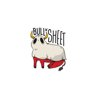 Bull sheet model gri pe tricou