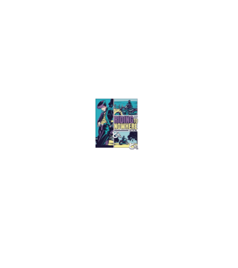Anime Vaporwave Riding Nowhere model gri pe tricou
