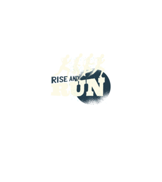 Rise and Run - Tricou pentru alergători model albastru regal pe tricou