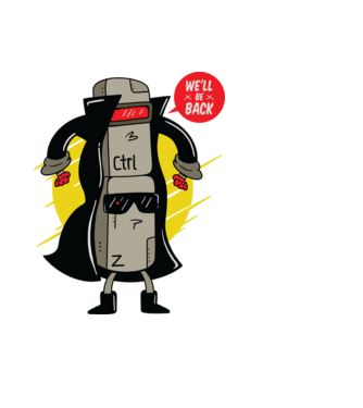 Ctrl Z Terminator Parodie model negru pe tricou