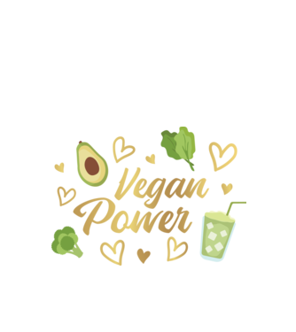 Vegan Power tricou vegan model negru pe tricou