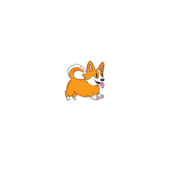 Tată de Corgi model negru pe tricou