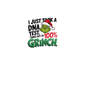 Grinch DNA test model alb pe tricou
