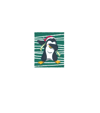 Pinguin DAB Crăciun model alb pe tricou