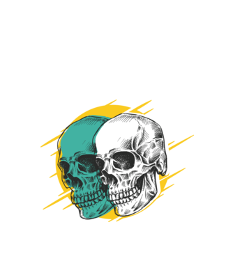 Cranii model negru pe tricou