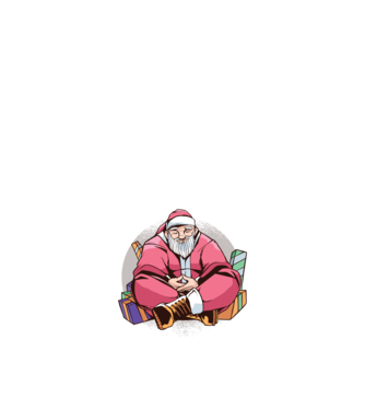 Santa Meditație model albastru închis pe tricou