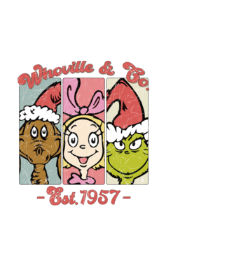 Whoville & Co. - Grinch model alb pe tricou