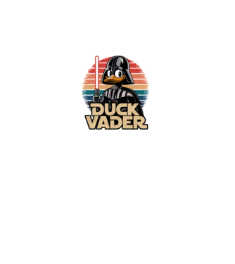 Duck Vader model negru pe tricou