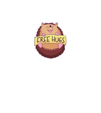 Free Hugs Arici model alb pe tricou