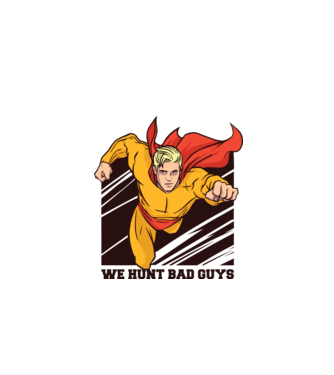 Supererou model alb pe tricou