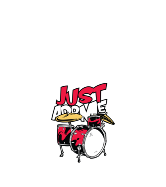 Just add me Drums model nisipiu pe tricou