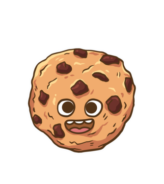 Cookie drăguț model alb pe tricou