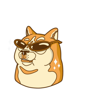 Doge Coin model negru pe tricou
