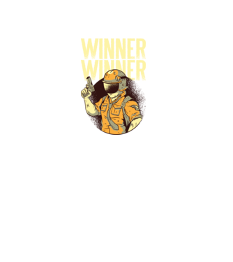 Winner Winner Chicken Dinner PUBG tricou model negru pe tricou