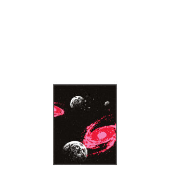 Cosmos Spațiu model negru pe tricou