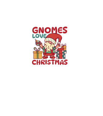 Gnomes LOVE Christmas model roz deschis pe tricou