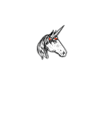 Cal Unicorn model gri pe tricou
