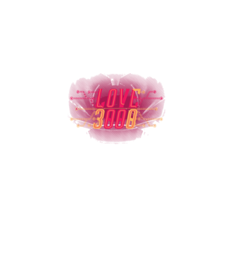 Love 3000 model negru pe tricou