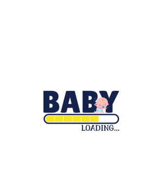 Baby is loading - tricou amuzant pentru mămici model alb pe tricou