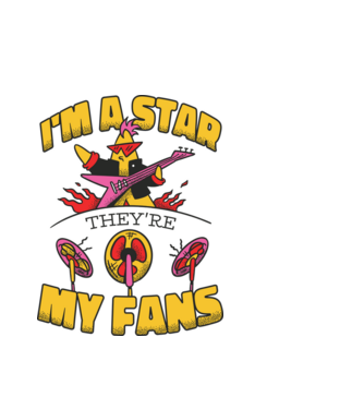 'I''m a Star, They''re my Fans' model alb pe tricou