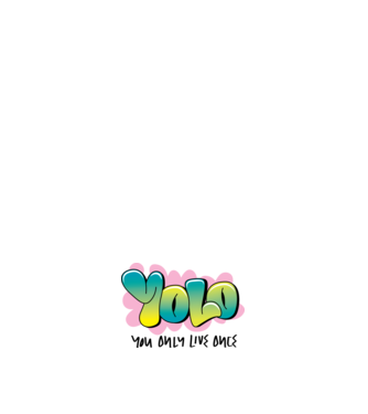 YOLO - You only live once model negru pe tricou