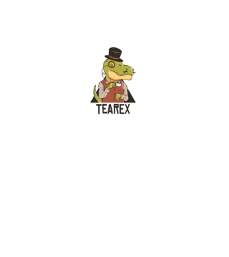 Tea Rex dinozaur cu ceai model alb pe tricou