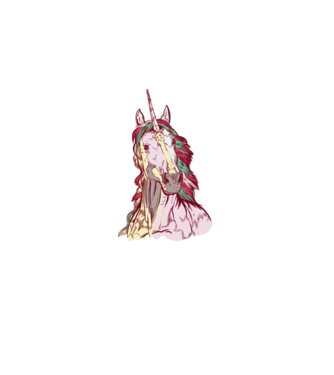 Unicorn colorat model negru pe tricou