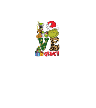 Love Grinch model turcoaz pe tricou