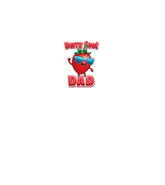 Berry Cool Dad Strawberry model negru pe tricou