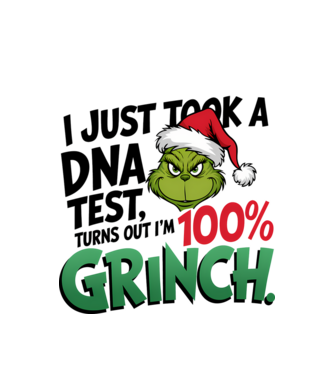 Grinch DNA test model alb pe tricou
