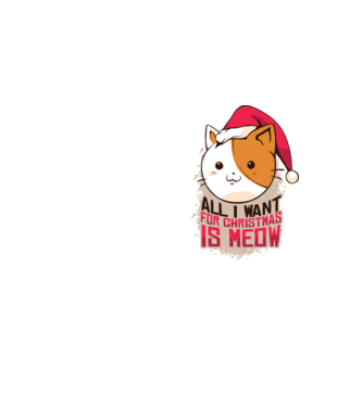 All I want for christmas is MEOW tricou cu pisică model galben neon pe tricou