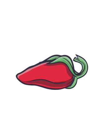 Got Spice ardei model alb pe tricou