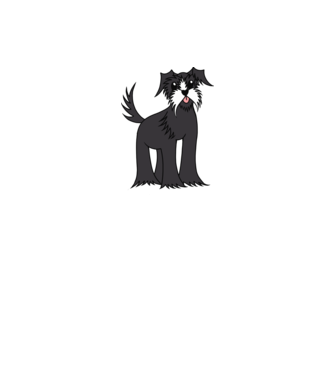 Desen Schnauzer model gri pe tricou