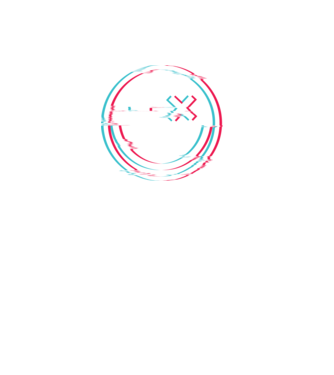 Smile glitch neon tiktok style model negru pe tricou