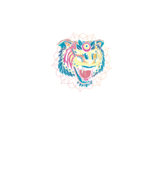 Tigru Mandala model negru pe tricou