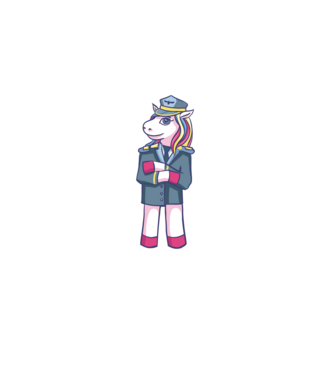Unicorn Pilot model  pe tricou