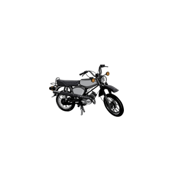 Motocicletă model gri pe tricou