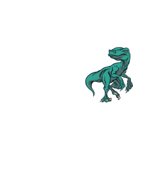 Dinozaur Raptor model galben neon pe tricou