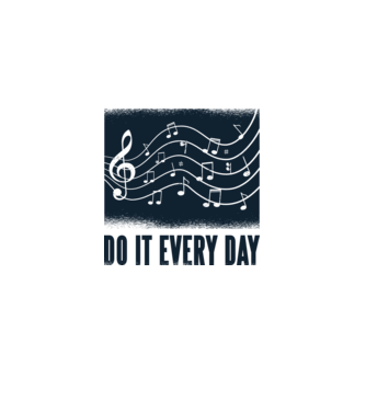 Note muzicale model alb pe tricou