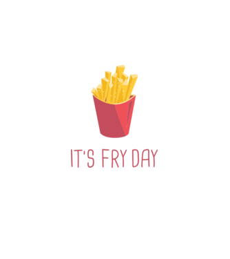 'It''s Fry Day' model negru pe tricou