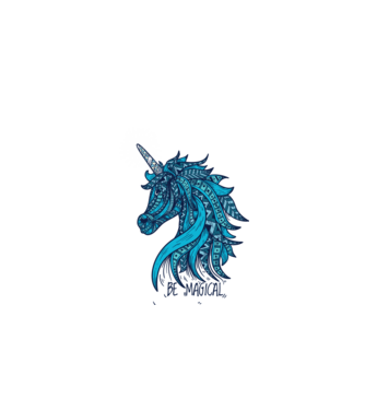 Unicorn magic model alb pe tricou